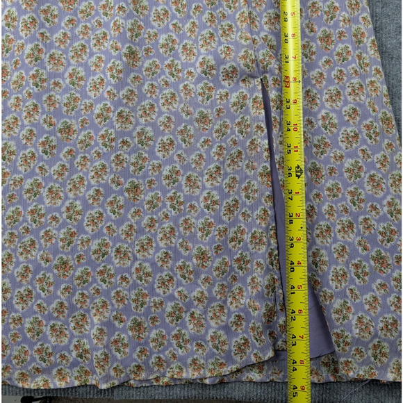 Forever 21 Milkmaid Dress Womens 1X Cottage Core Peasant Metallic Purple Y2K - Picture 3 of 9